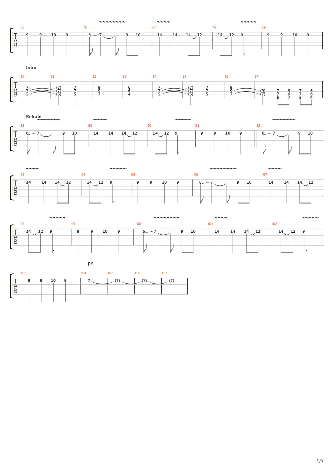 Mutter吉他谱