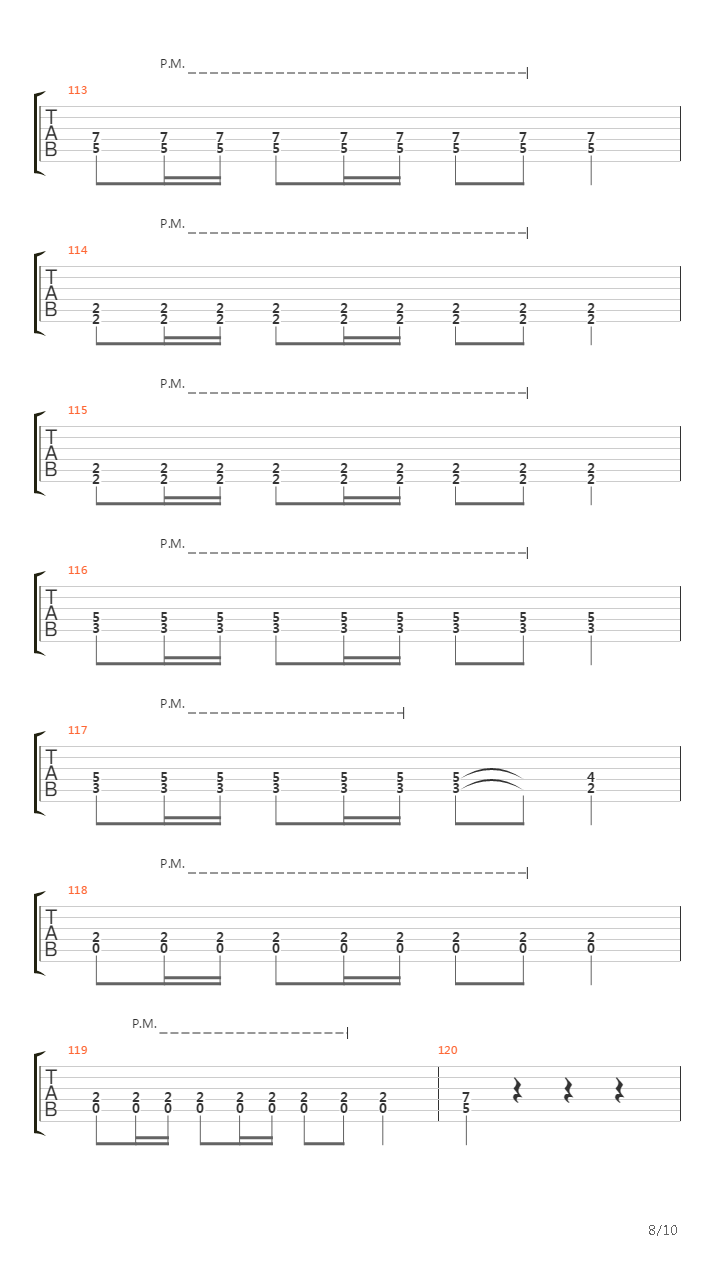 Война吉他谱