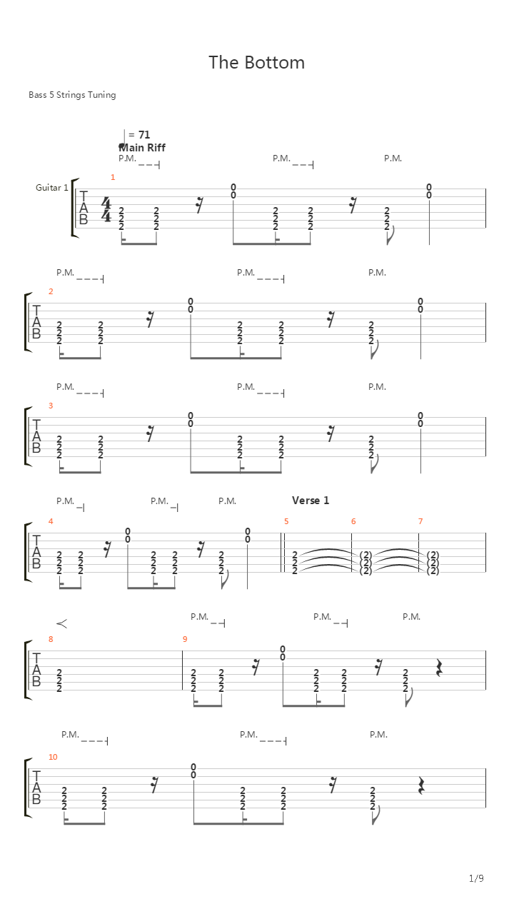 The Bottom吉他谱