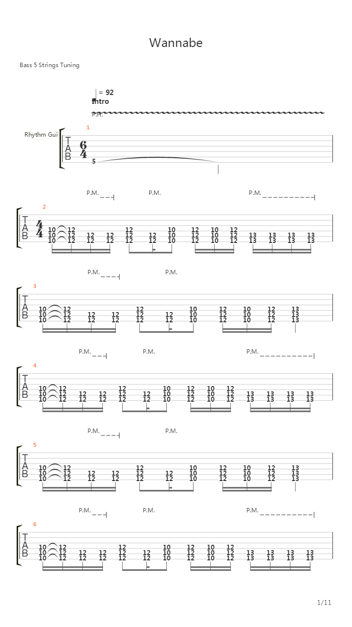 Wannabe吉他谱