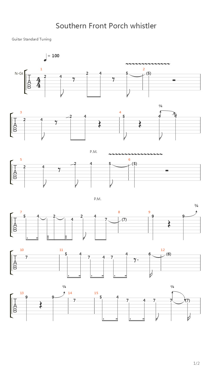Southern Front Porch Whistler吉他谱