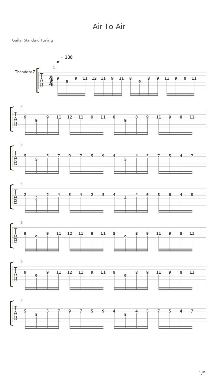 Air To Air (live)吉他谱