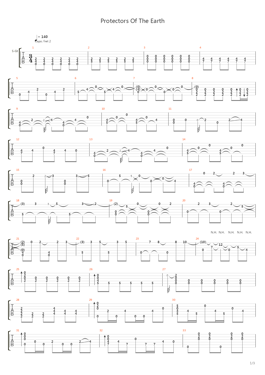 Protectors Of The Earth (Guitar Cover by EPguitars)吉他谱