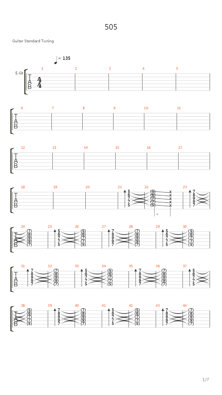 505吉他谱