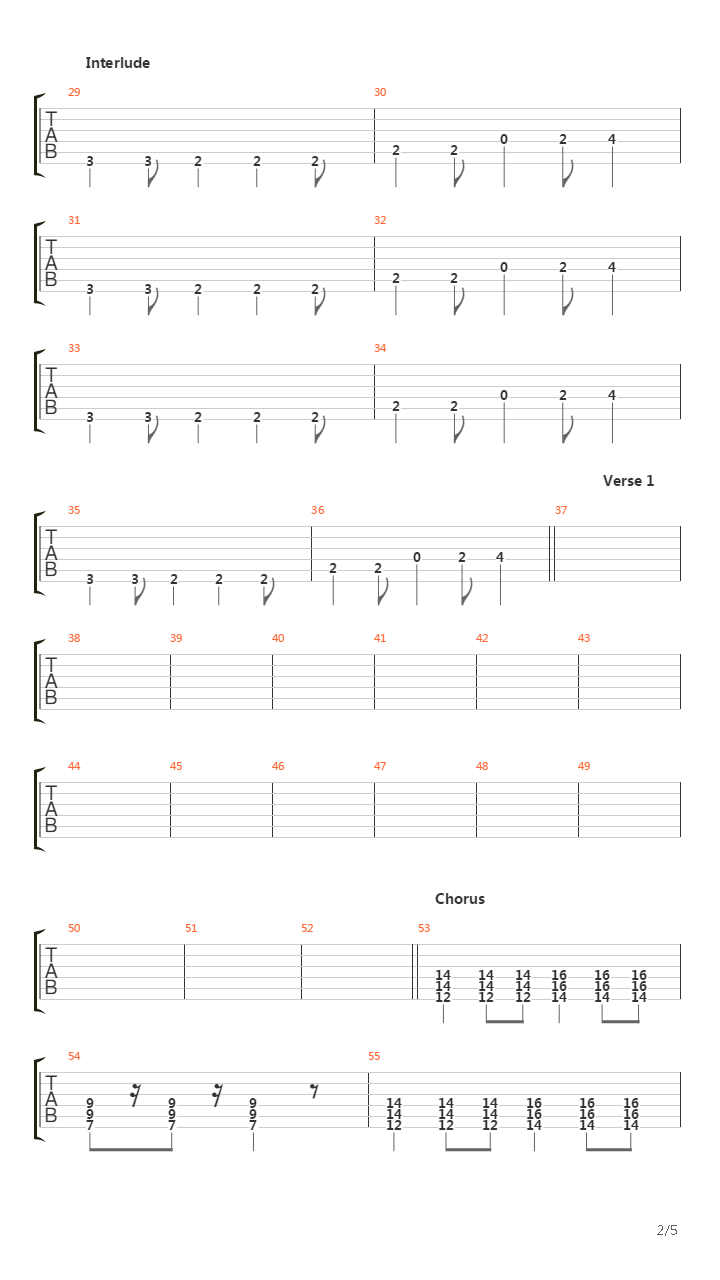 When The Sun Goes Down吉他谱