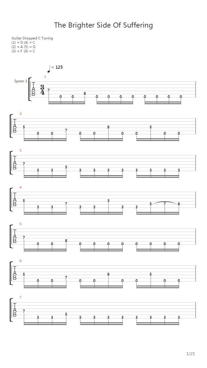 The Brighter Side Of Suffering吉他谱
