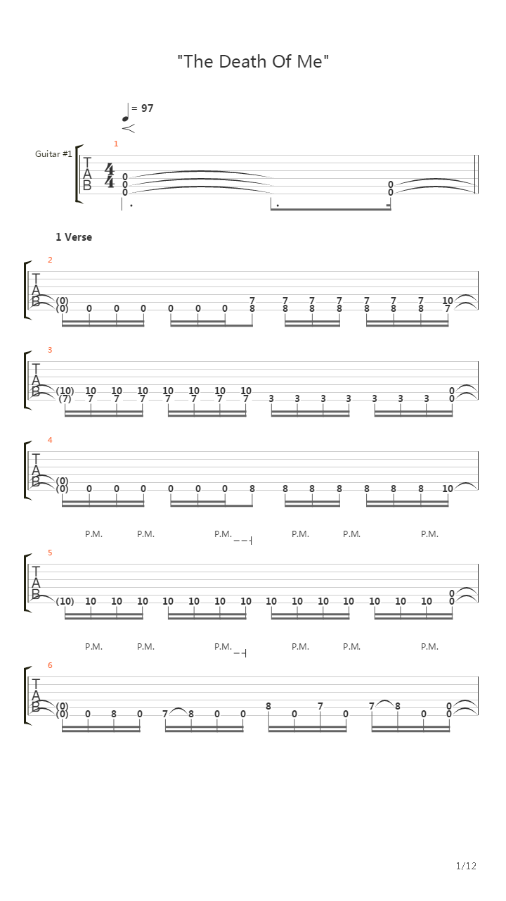 The Death of Me吉他谱