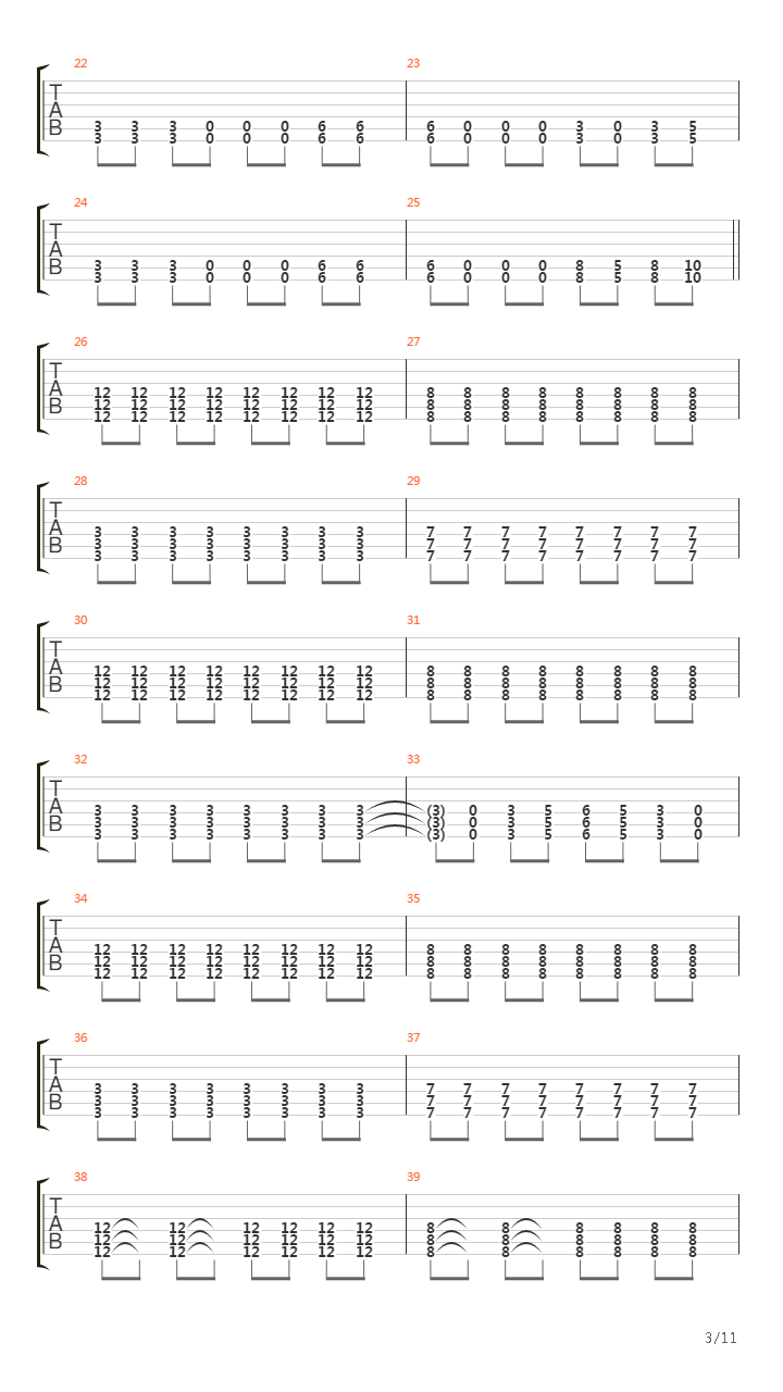 White Line Fever吉他谱