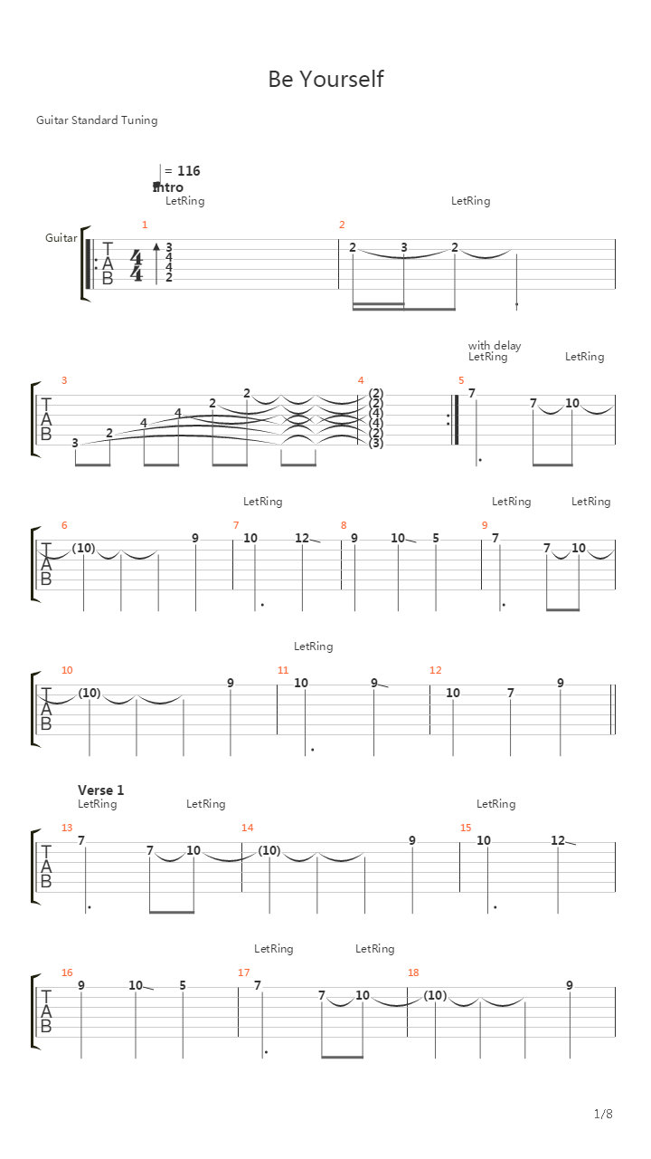 Be Yourself吉他谱