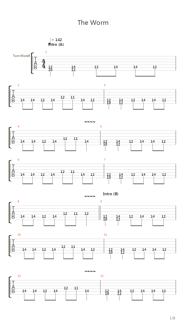 The Worm吉他谱