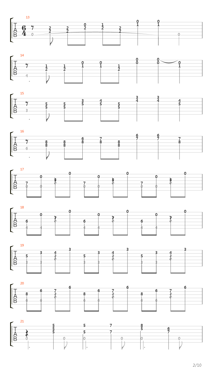 A Little Piece of Heaven (arr. by Daniel Asbun)吉他谱