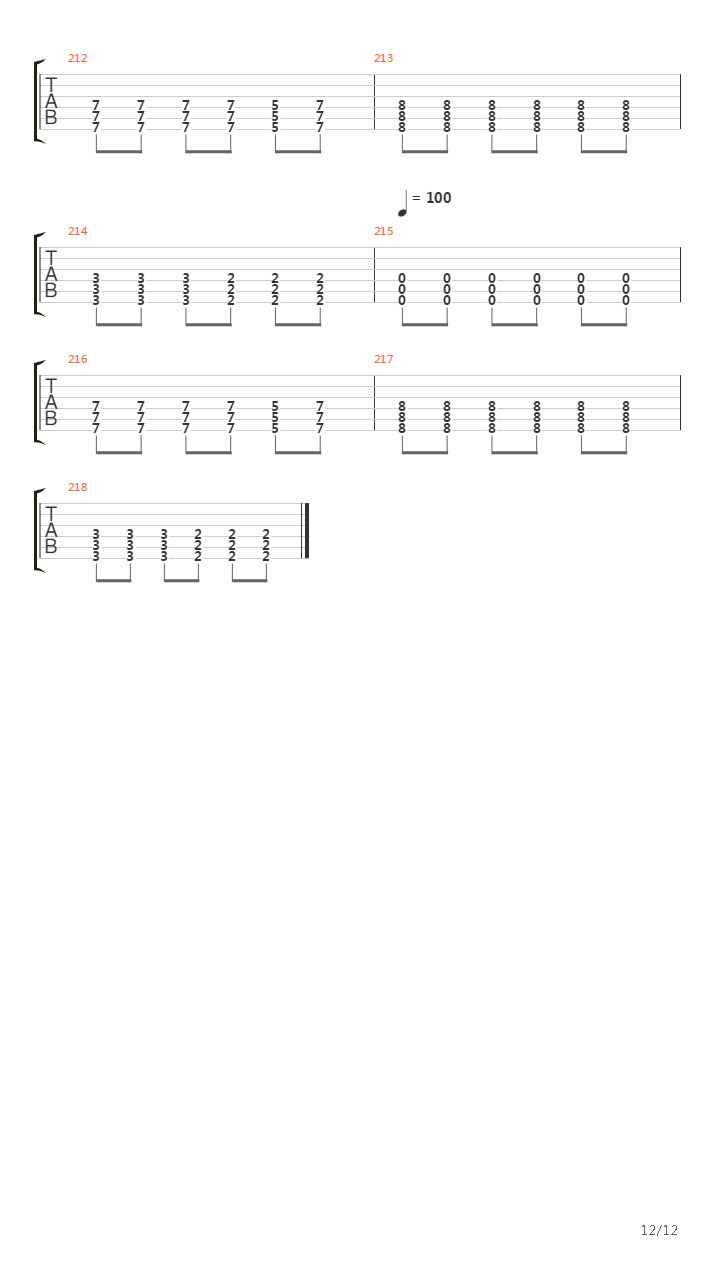 Chapter Four吉他谱