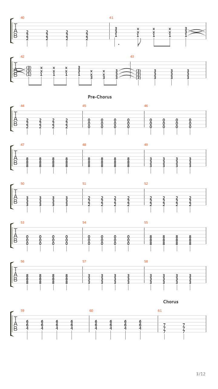 Chapter Four吉他谱