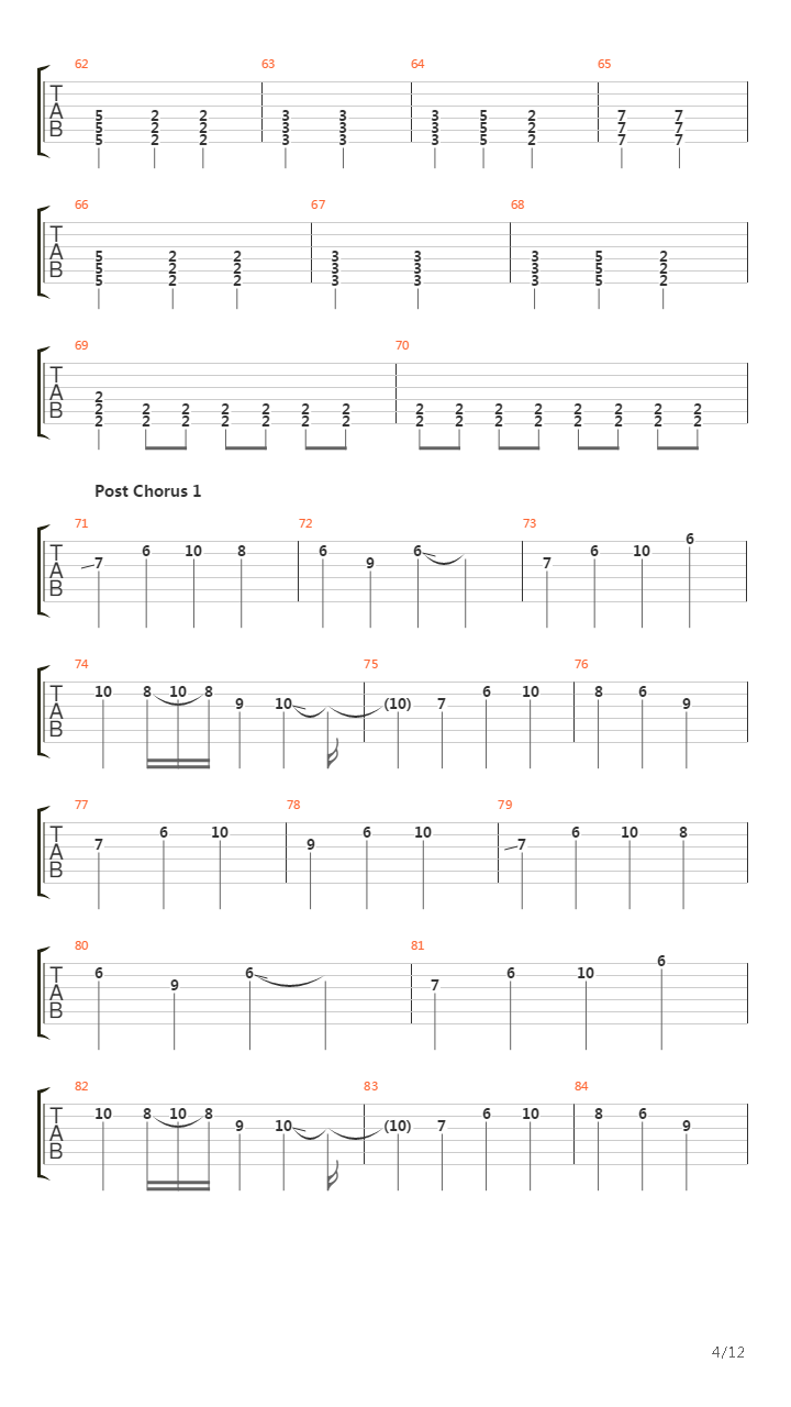 Chapter Four吉他谱