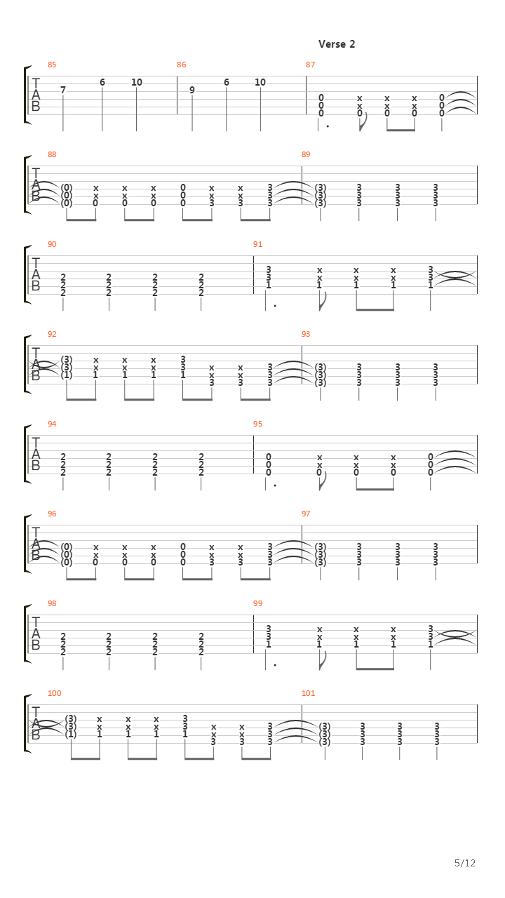 Chapter Four吉他谱