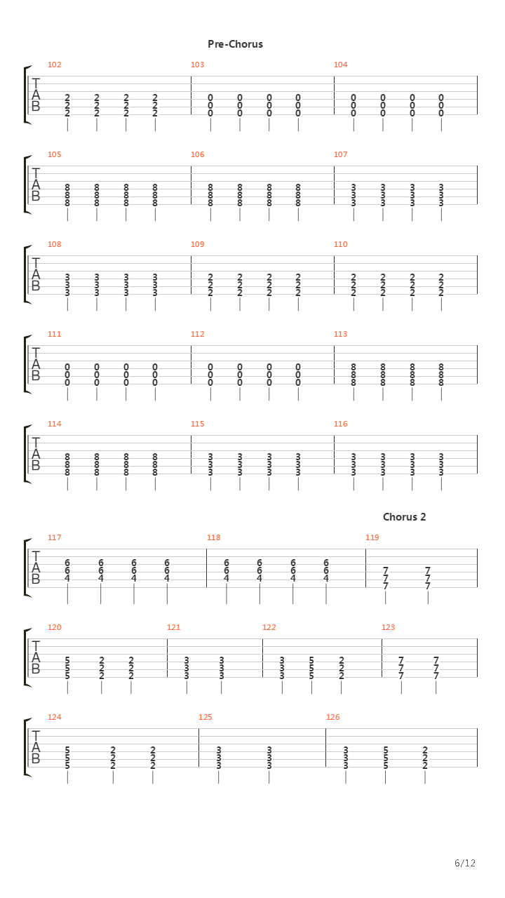 Chapter Four吉他谱