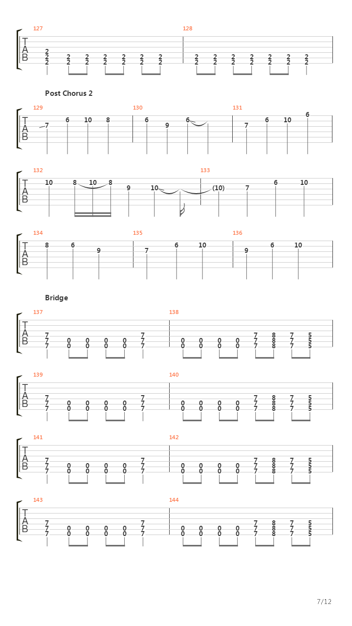 Chapter Four吉他谱