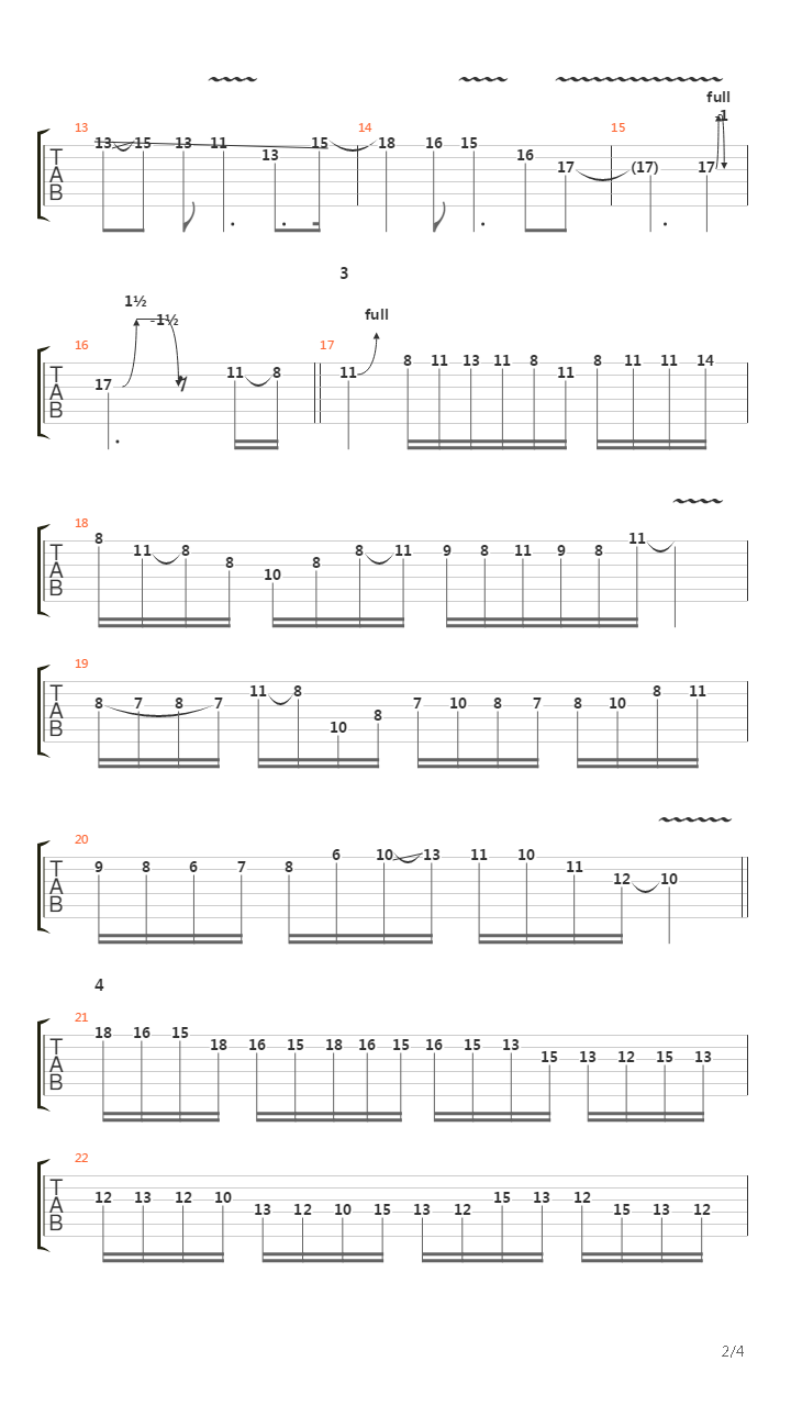 Second Heartbeat (Guitar Solo Tutorial by Chris Zoupa)吉他谱