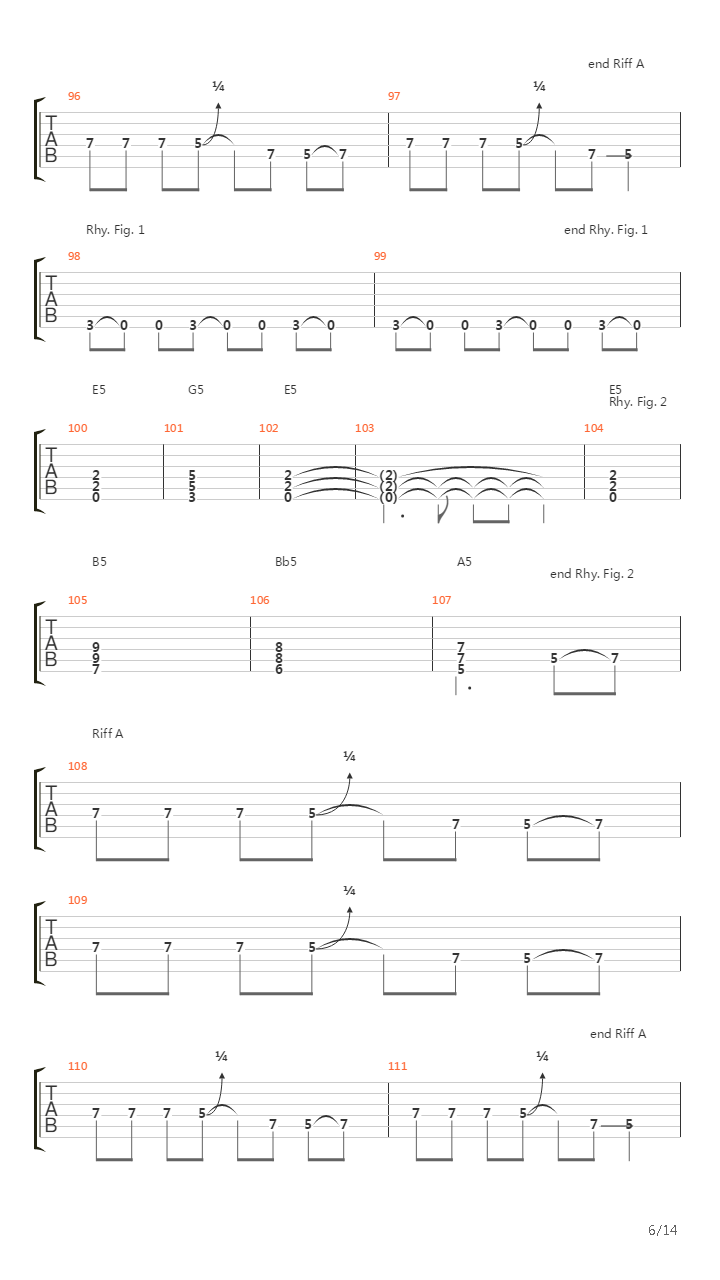 Fuel吉他谱