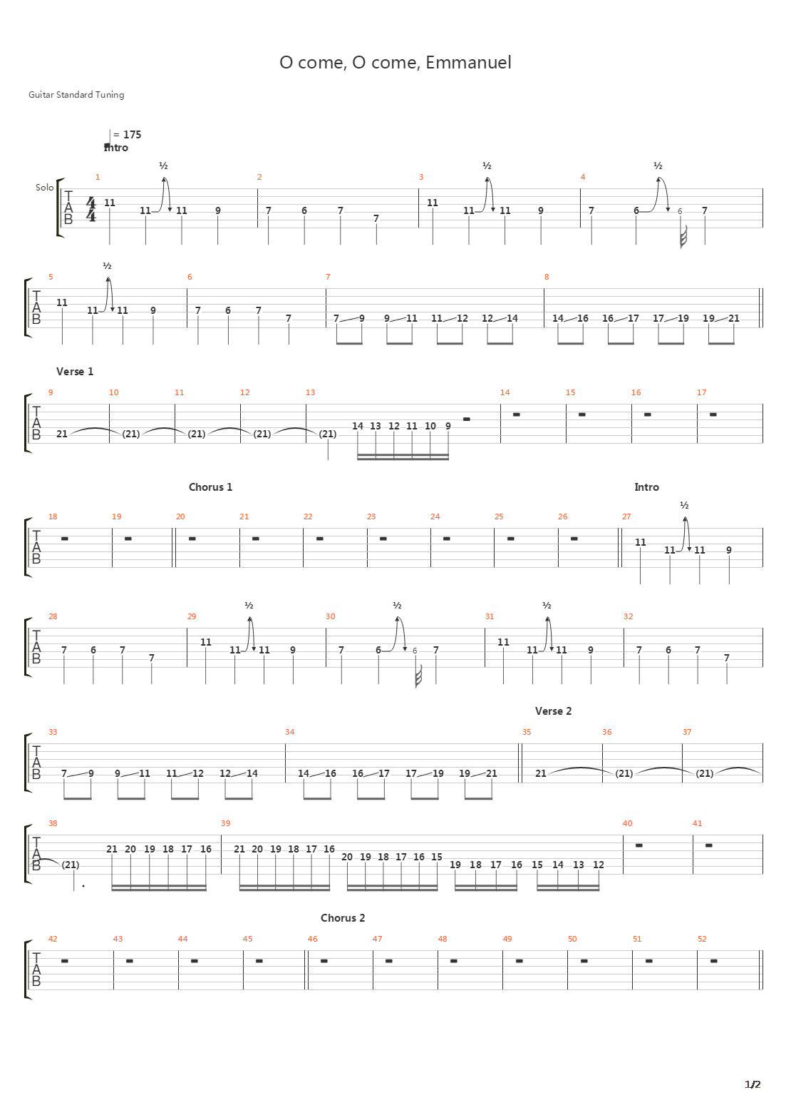 O Come O Come Emmanuel吉他谱