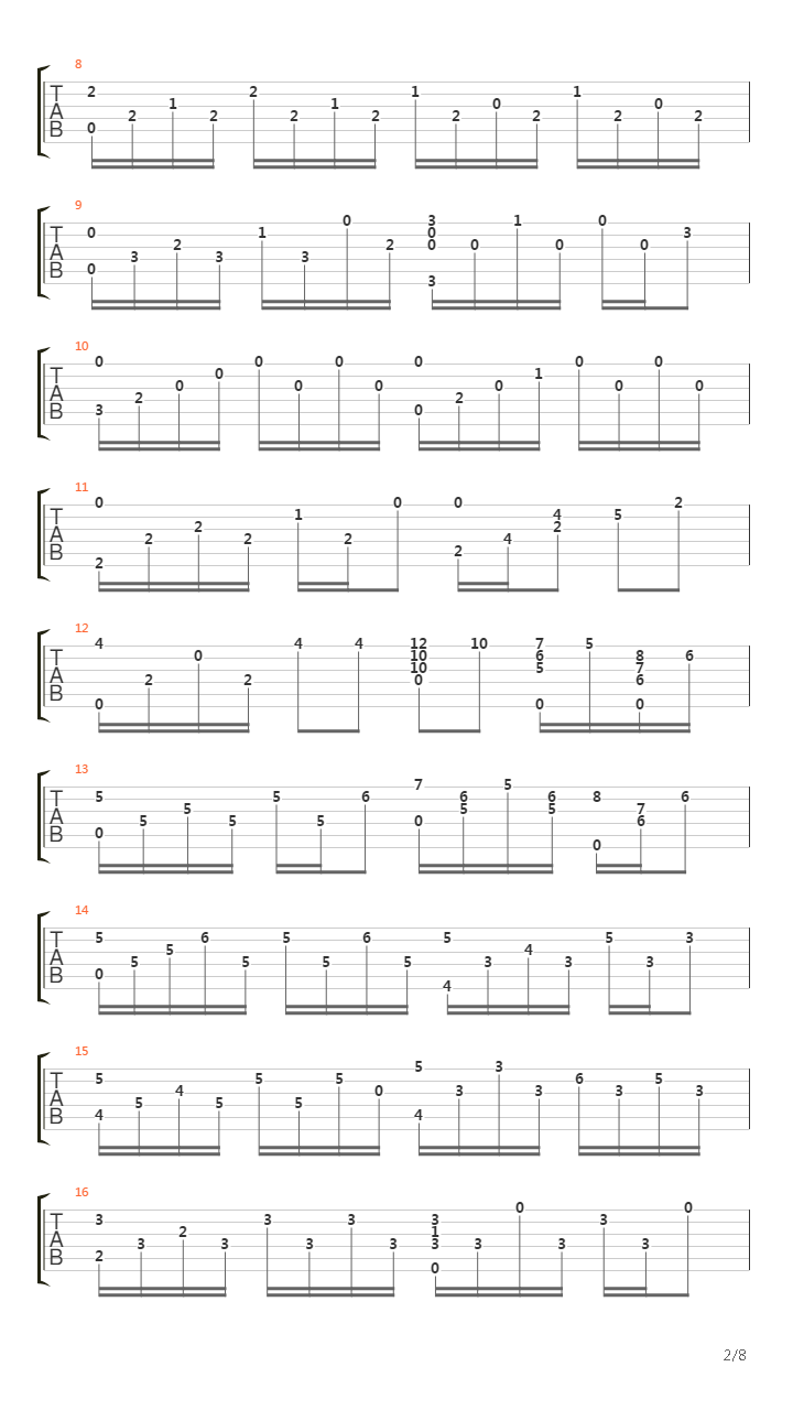 Tema Triste吉他谱