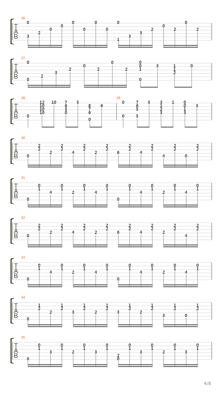 Tema Triste吉他谱