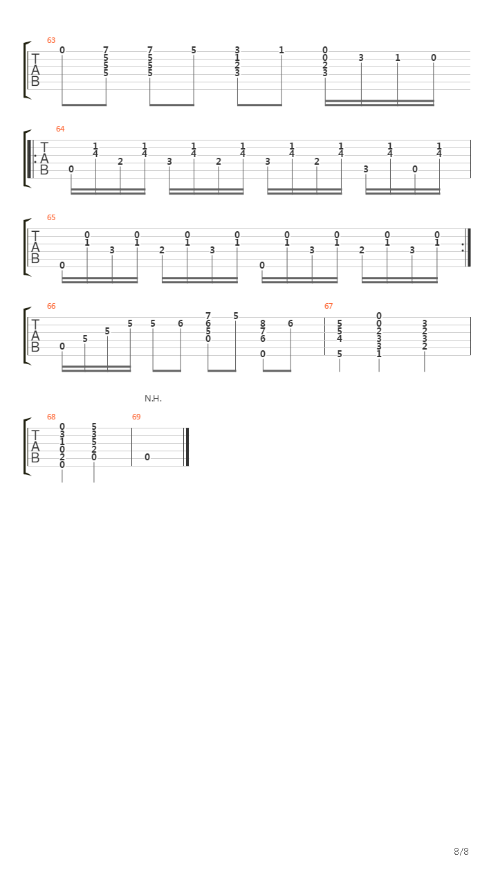 Tema Triste吉他谱