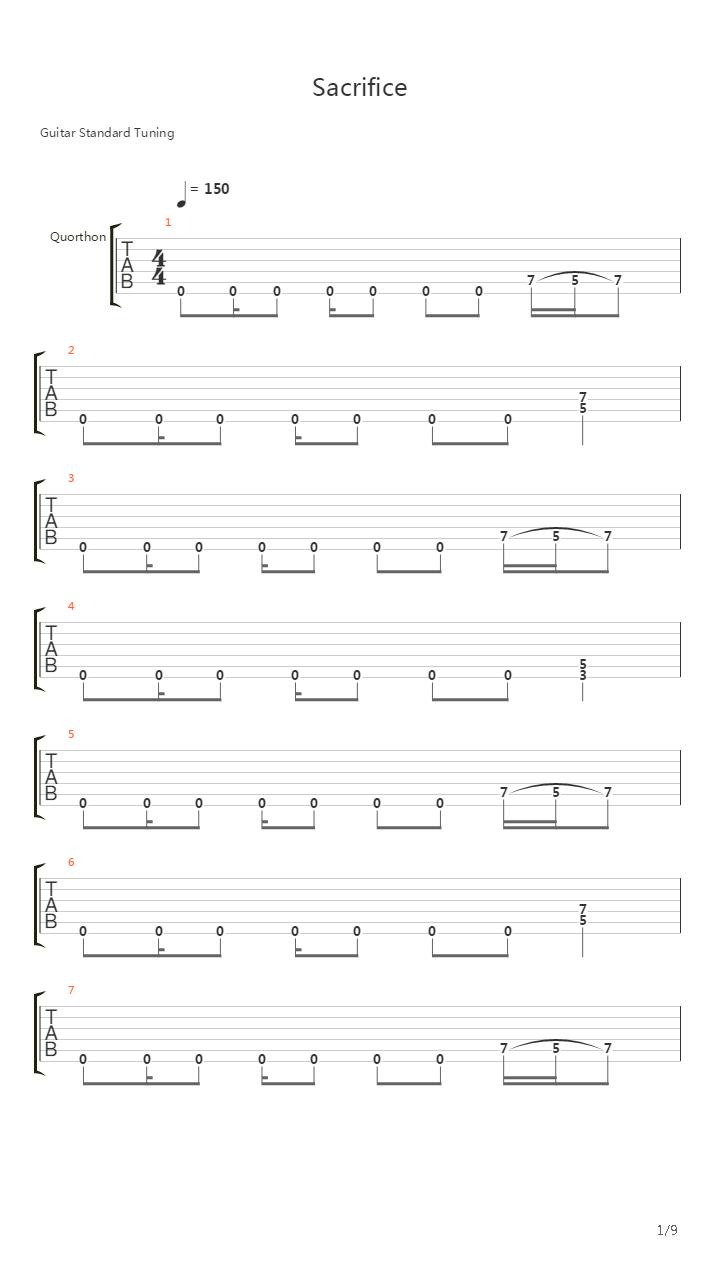 Sacrifice吉他谱