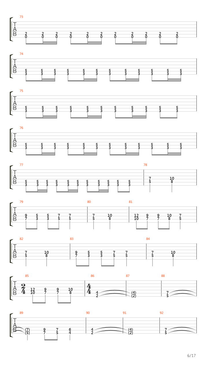 The Messenger吉他谱