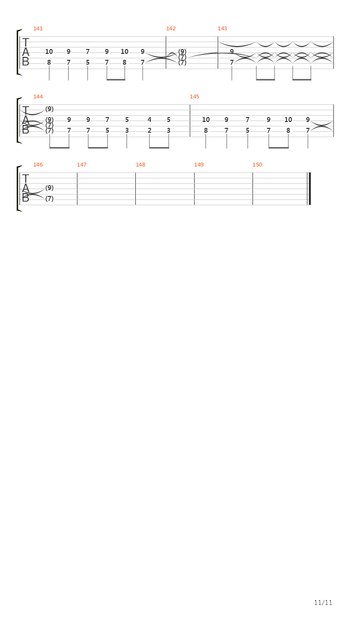 At The Left Hand Ov God吉他谱