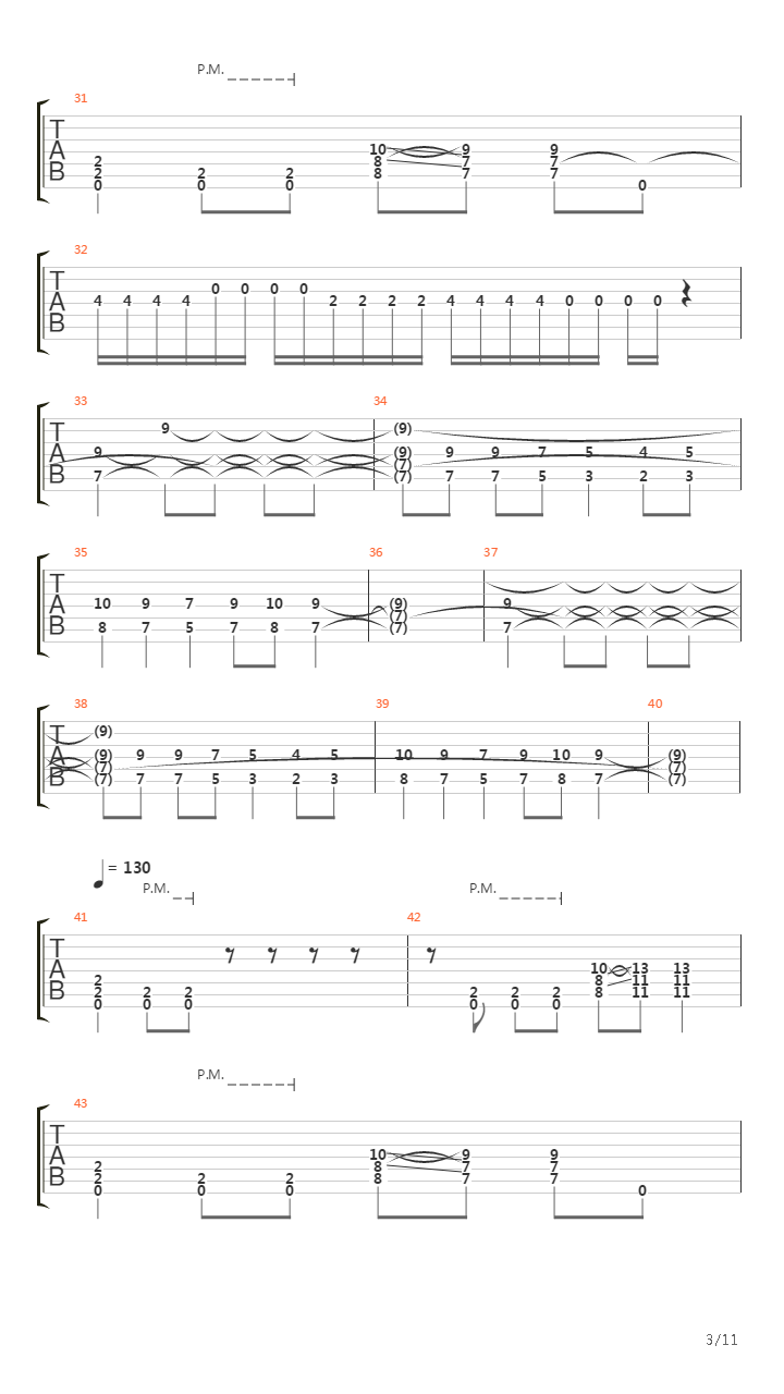 At The Left Hand Ov God吉他谱