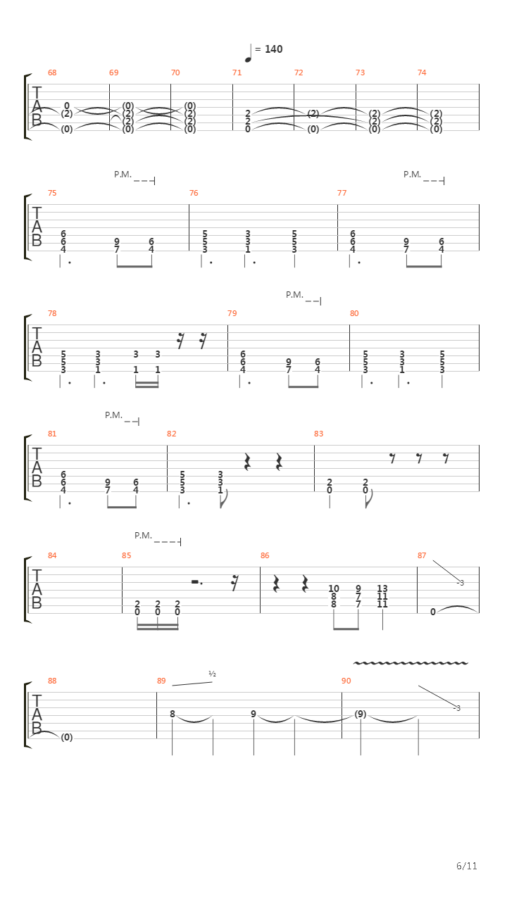 At The Left Hand Ov God吉他谱