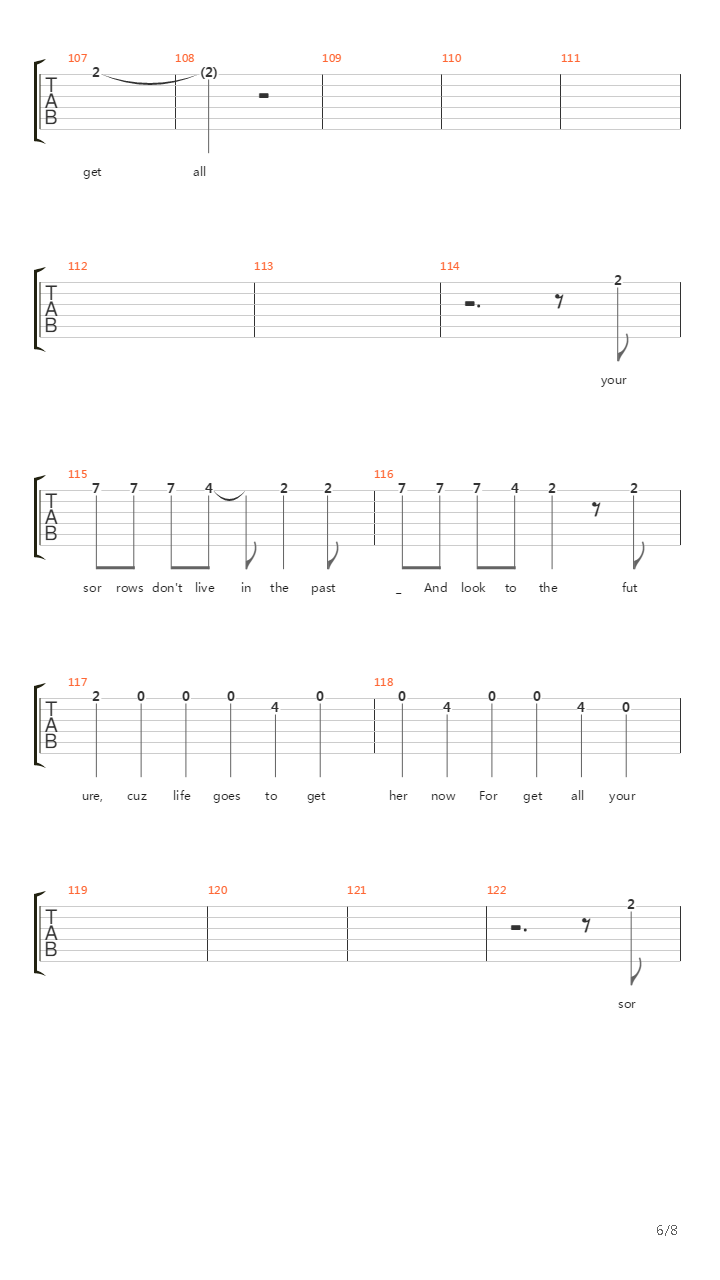 A Hard Road吉他谱