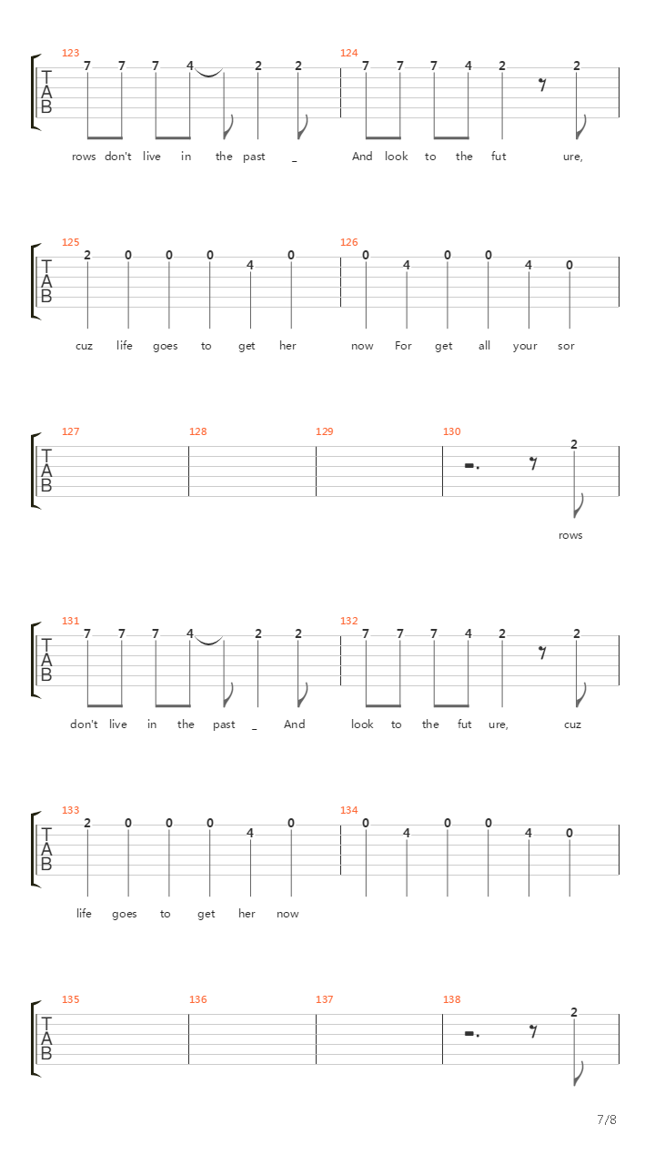 A Hard Road吉他谱