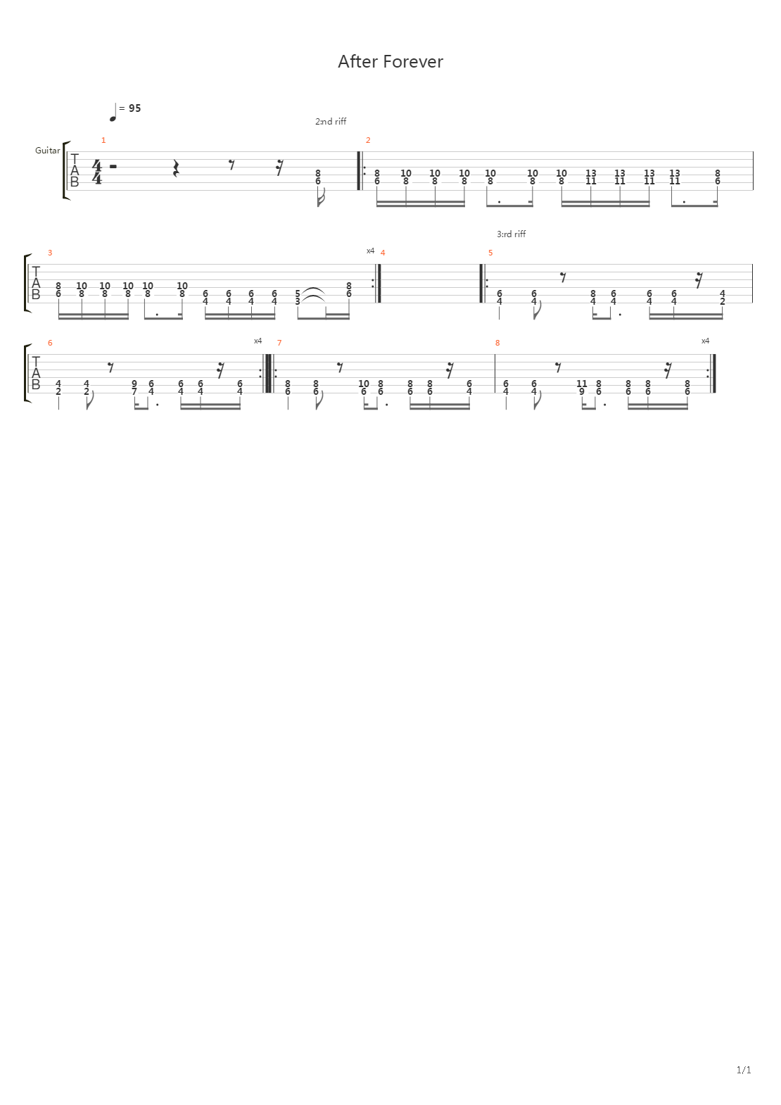 After Forever吉他谱
