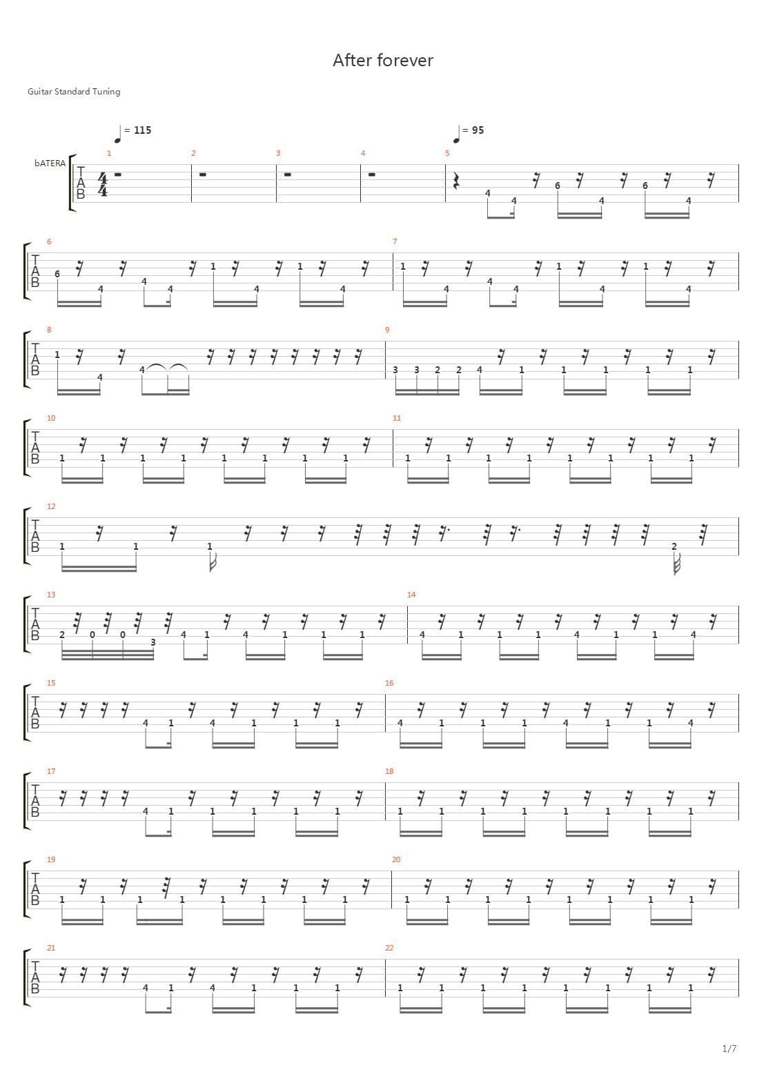 After forever吉他谱