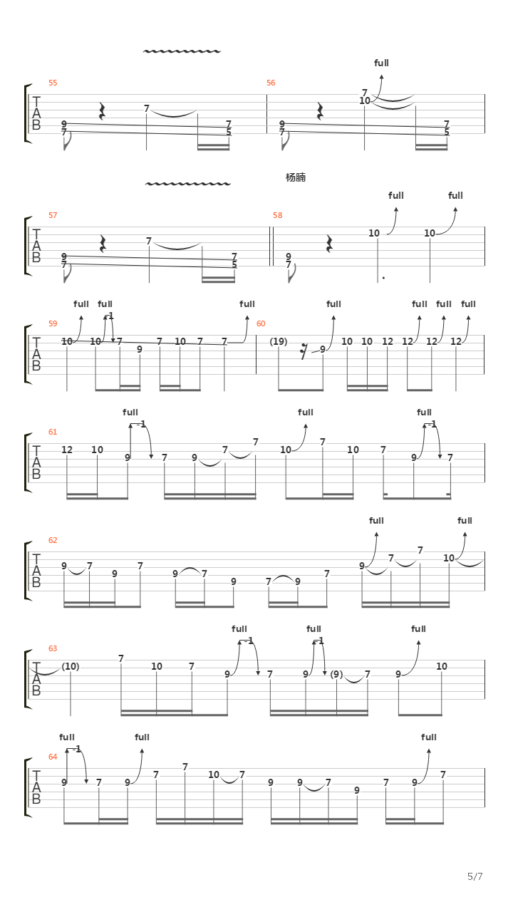 Behind the Wall of Sleep吉他谱