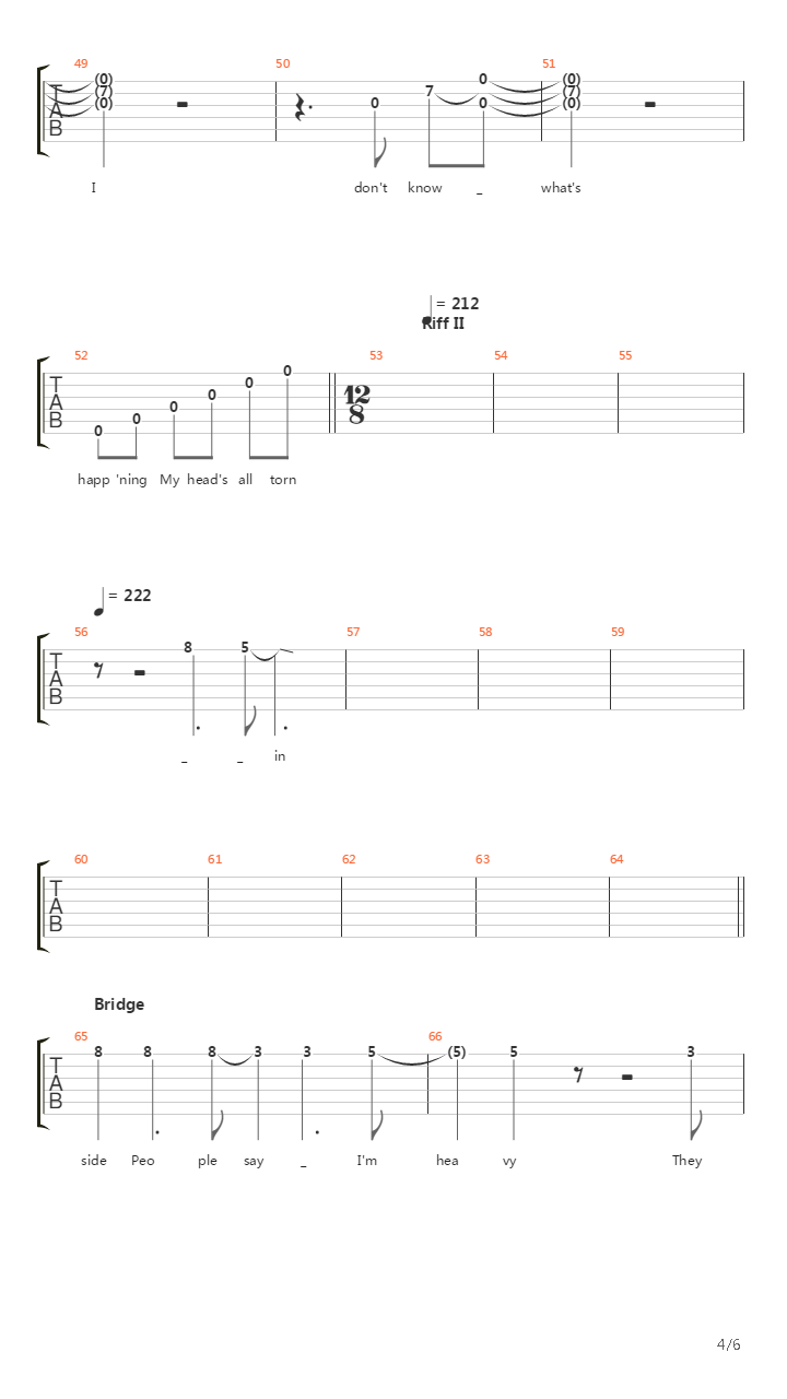 Cornucopia吉他谱