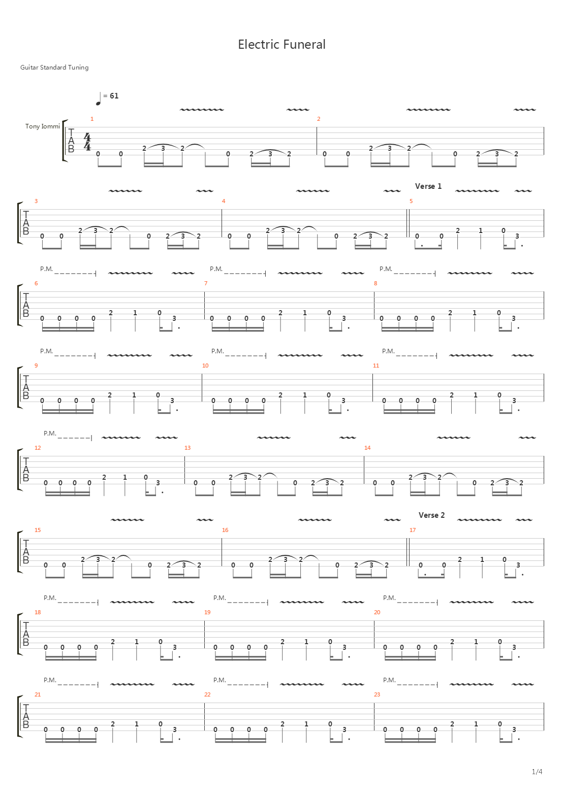 Electric Funeral吉他谱