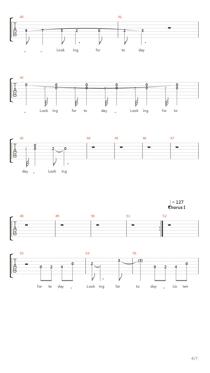 Looking For Today吉他谱