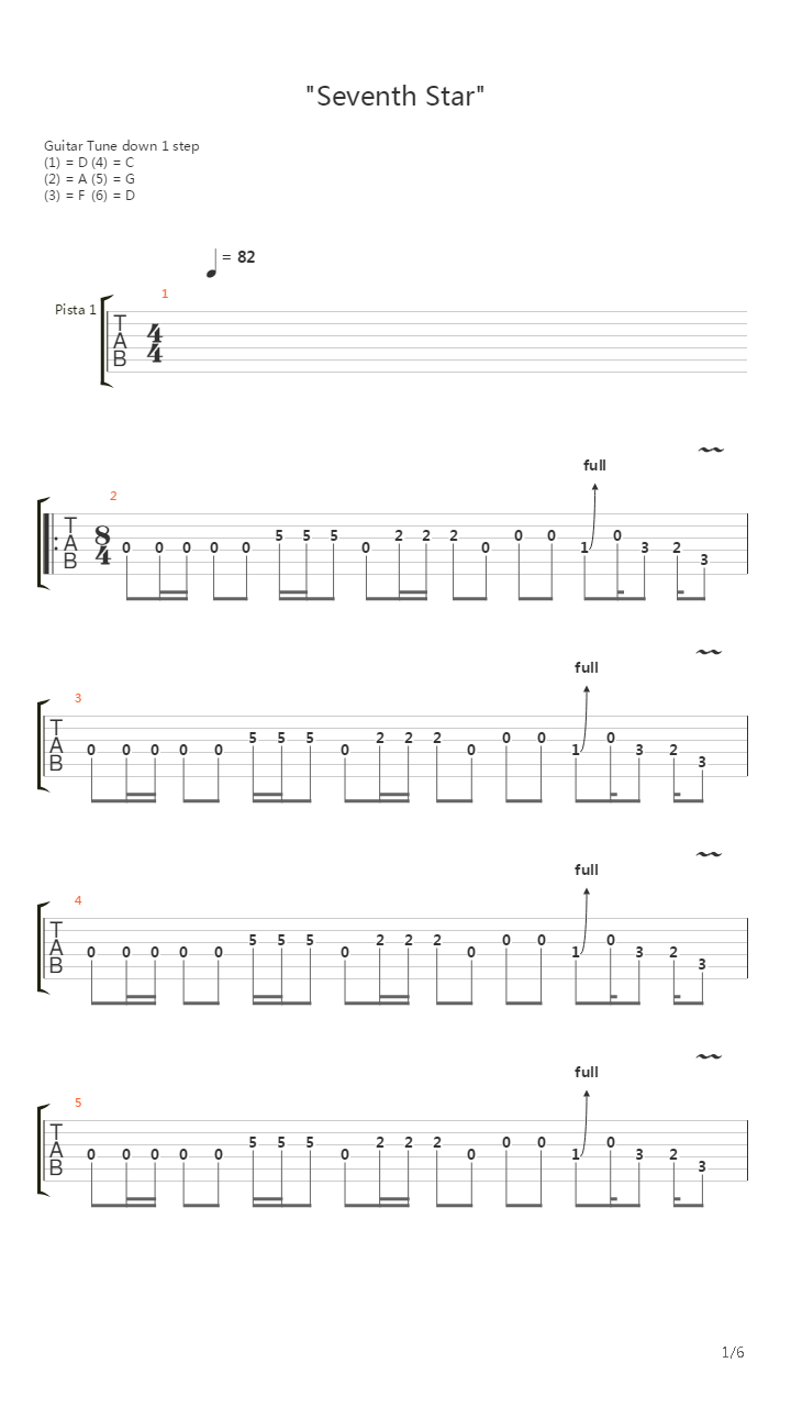 Seventh Star吉他谱