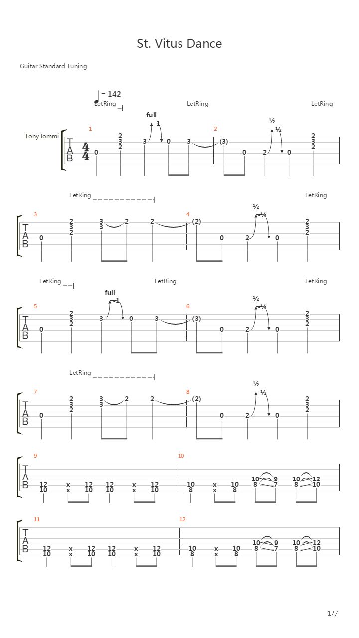 St Vitus Dance吉他谱