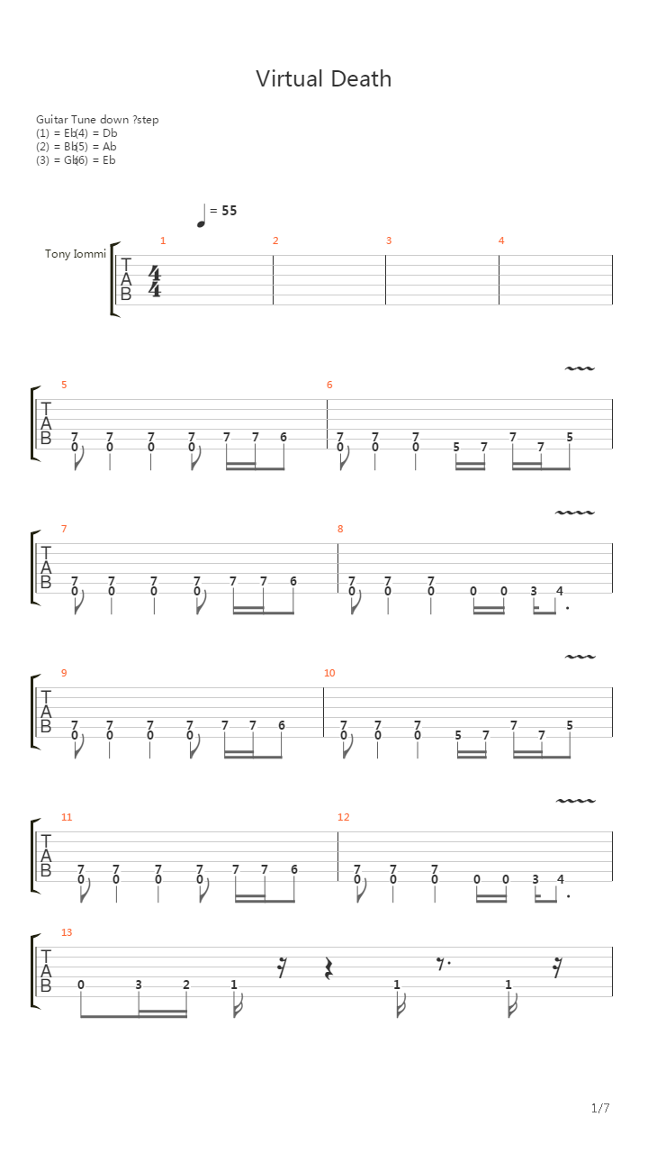 Virtual Death吉他谱