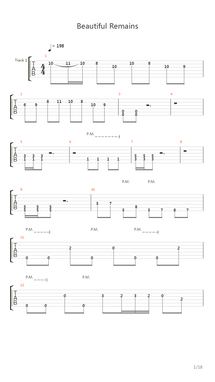 Beautiful Remains吉他谱