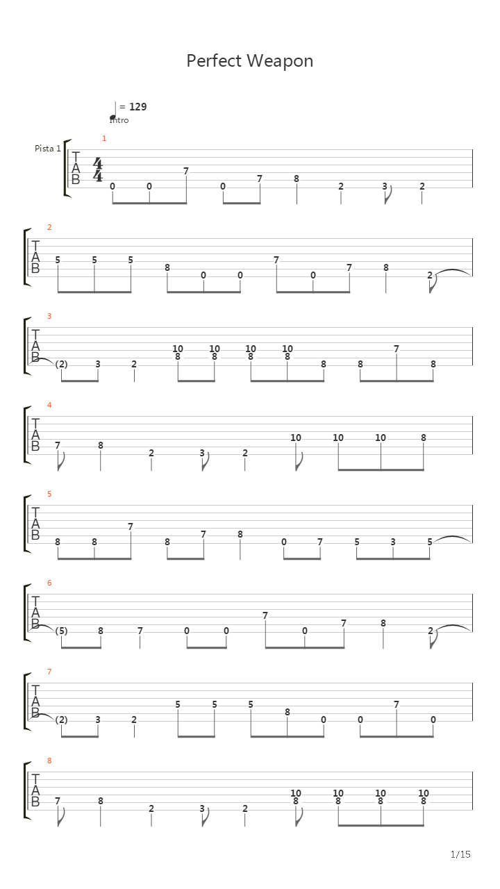 Perfect Weapon吉他谱