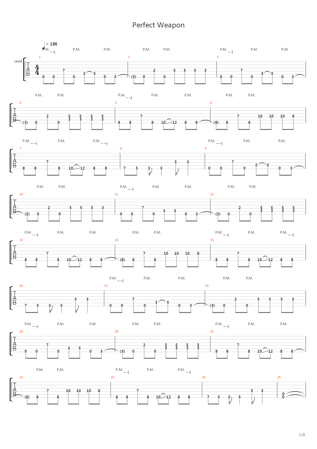 Perfect Weapon吉他谱