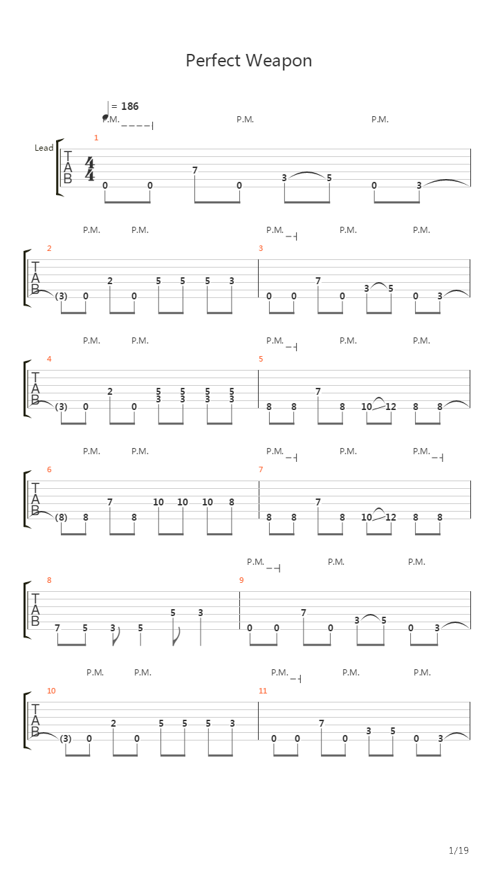 Perfect Weapon吉他谱