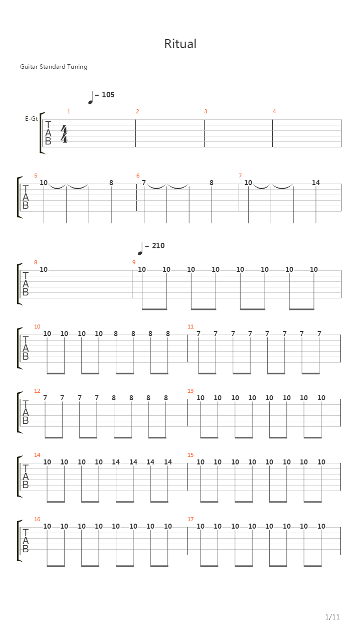 Ritual吉他谱