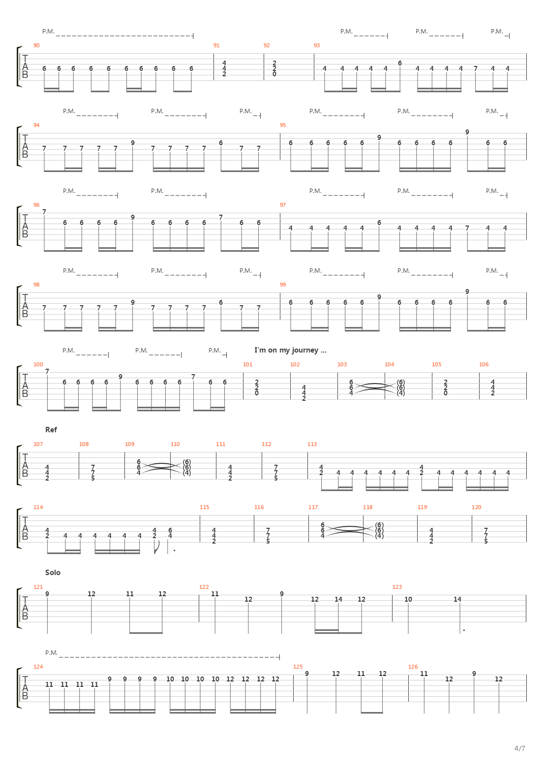 Journey Through The Dark吉他谱