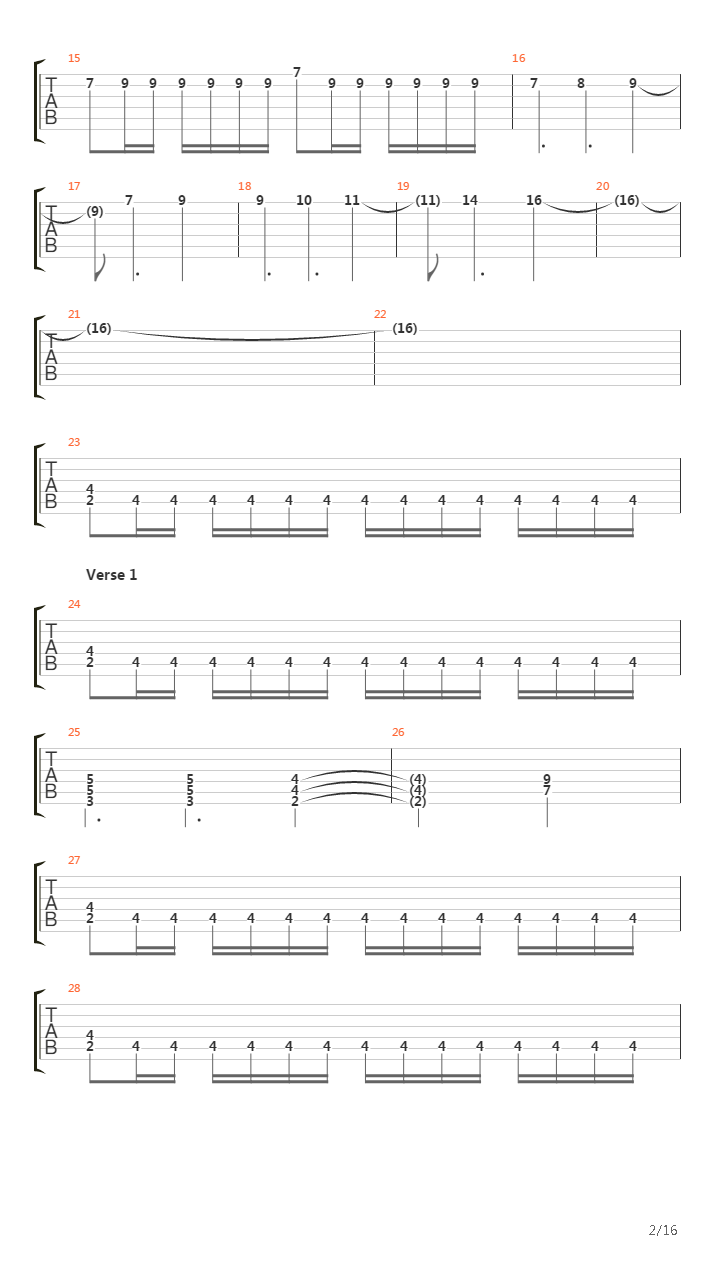 Journey Through The Dark吉他谱